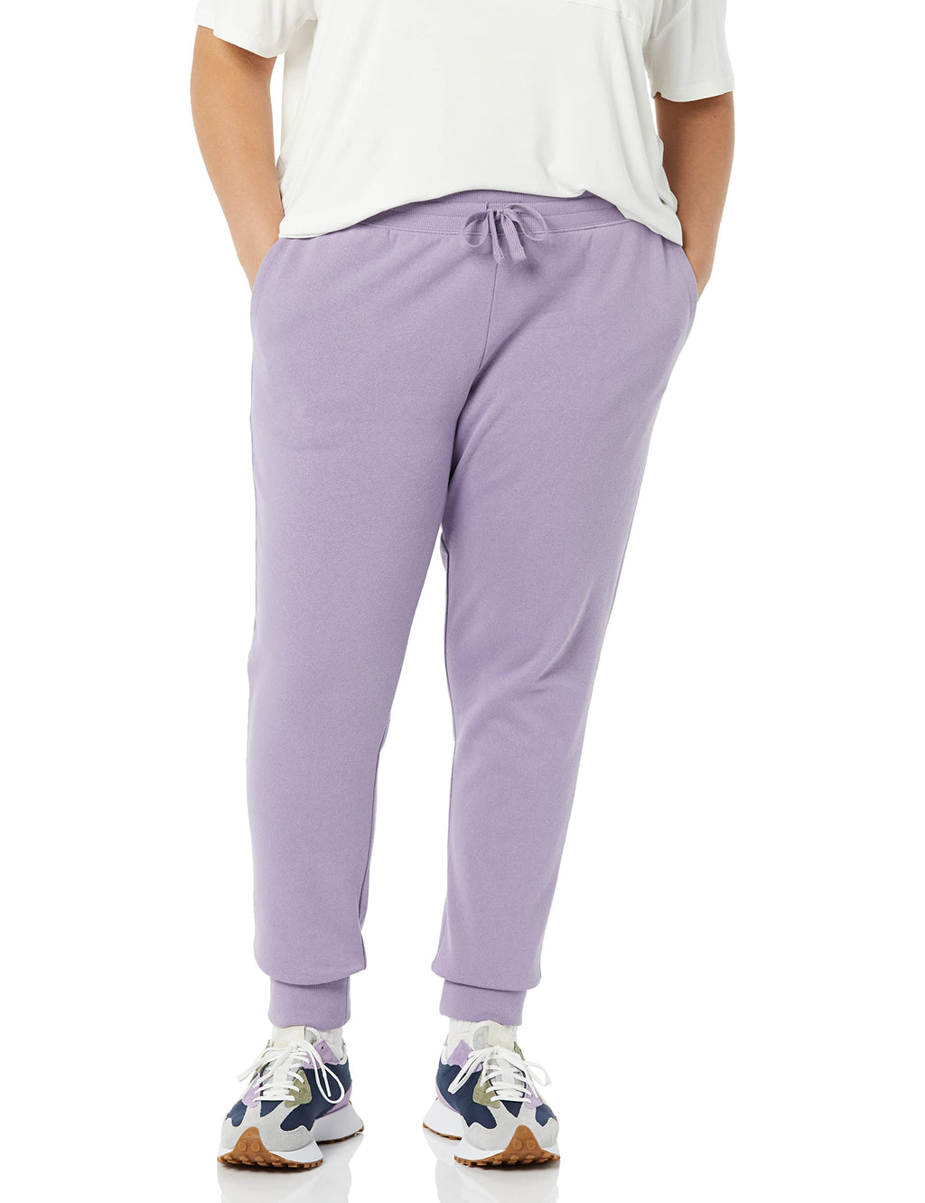 Amazon Essentials Women's Cotton Fleece Jogger Sweatpants with Drawstring (Available in Plus Size)