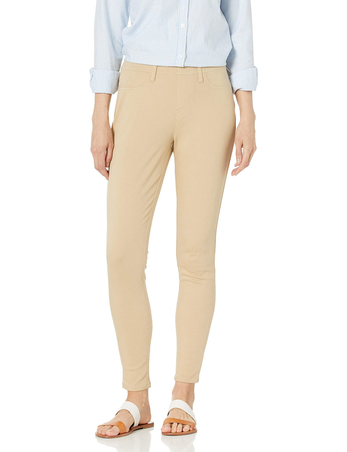 Amazon Essentials Women's Pull-On Mid Rise Stretchy Knit Jegging (Available in Plus Size)