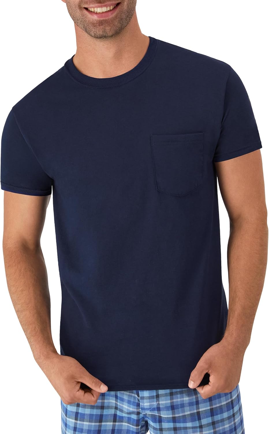 Hanes Men's Pocket T-Shirts - 6-Pack - Cotton Crewneck Tees