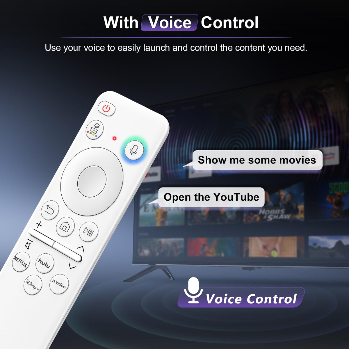 (2 Pack) Replacement Remote Control for Roku TV, for TCL Roku/Onn Roku TVs