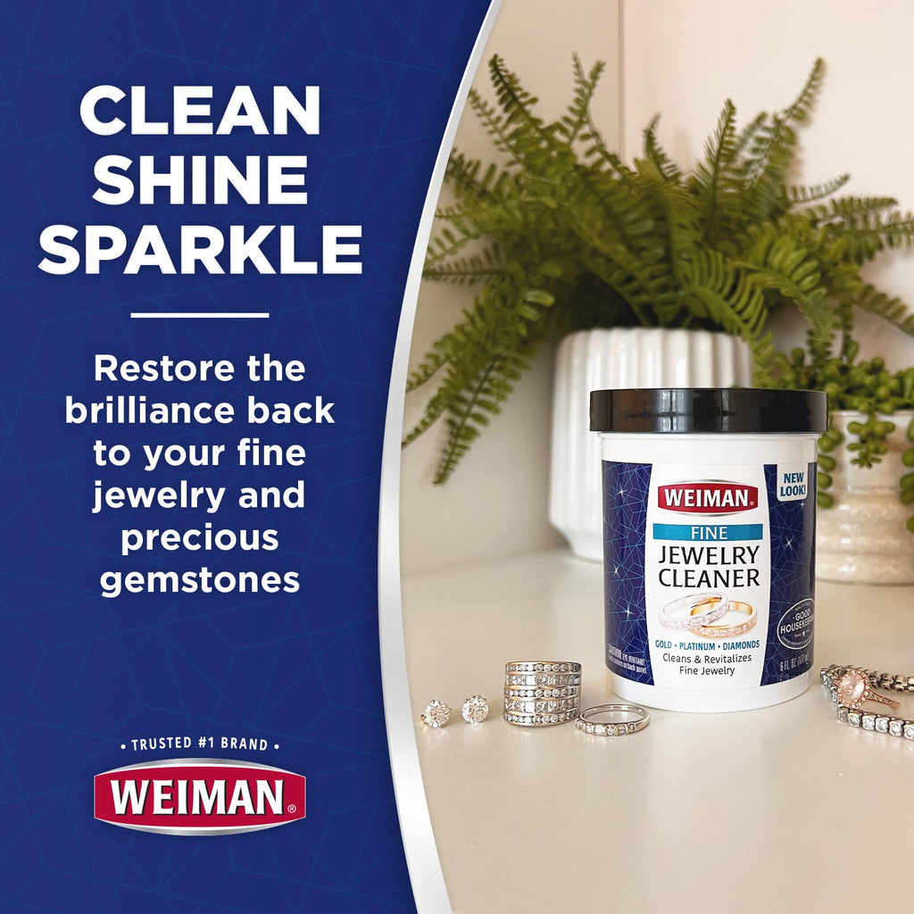 Weiman Jewelry Cleaner & Sparkle Stick - Portable, On-The-Go Cleaning for Diamond Engagement Rings, Wedding Rings, Gemstones, Necklaces, Earrings, Bracelets