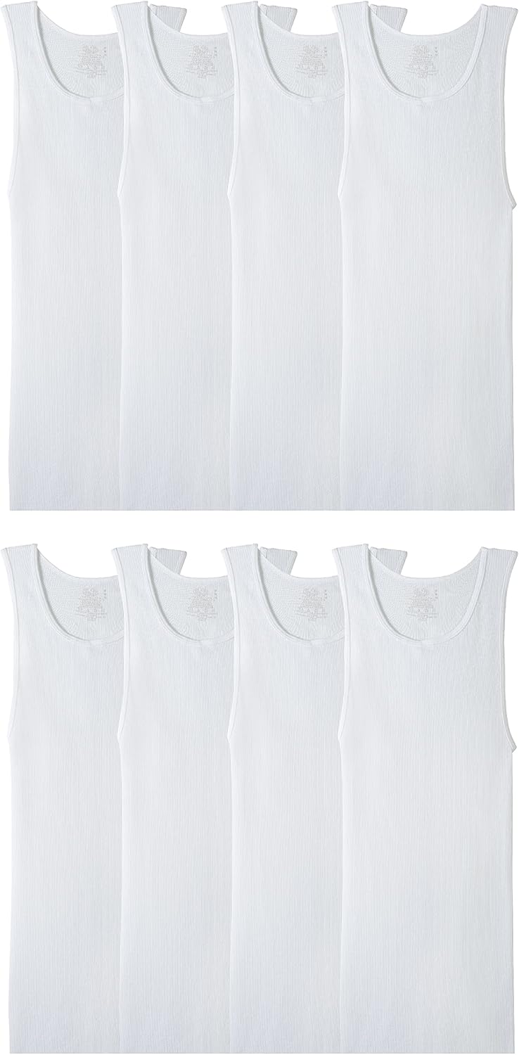 Fruit of the Loom Men's Sleeveless Tag Free Moisture Wicking Tank A-Shirt