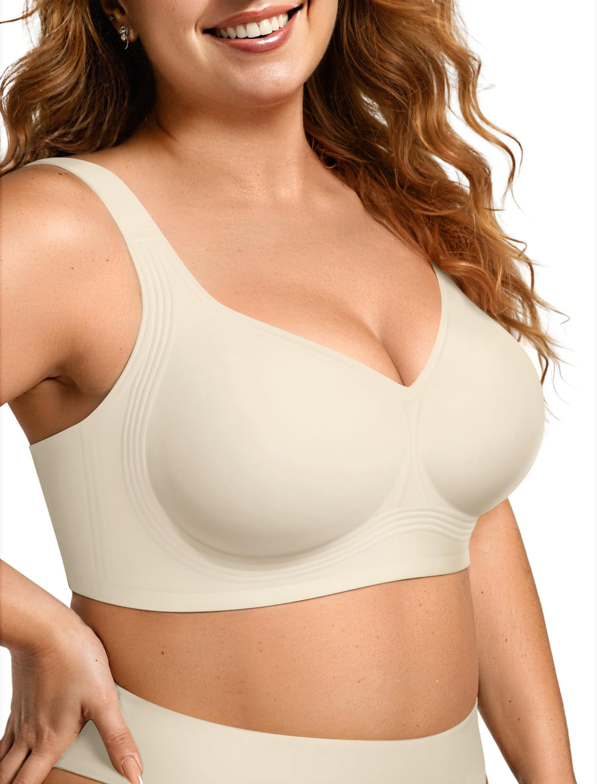OEAK Womens Wireless Jelly Bras Plus Size Support Push Up Comfortable Bra