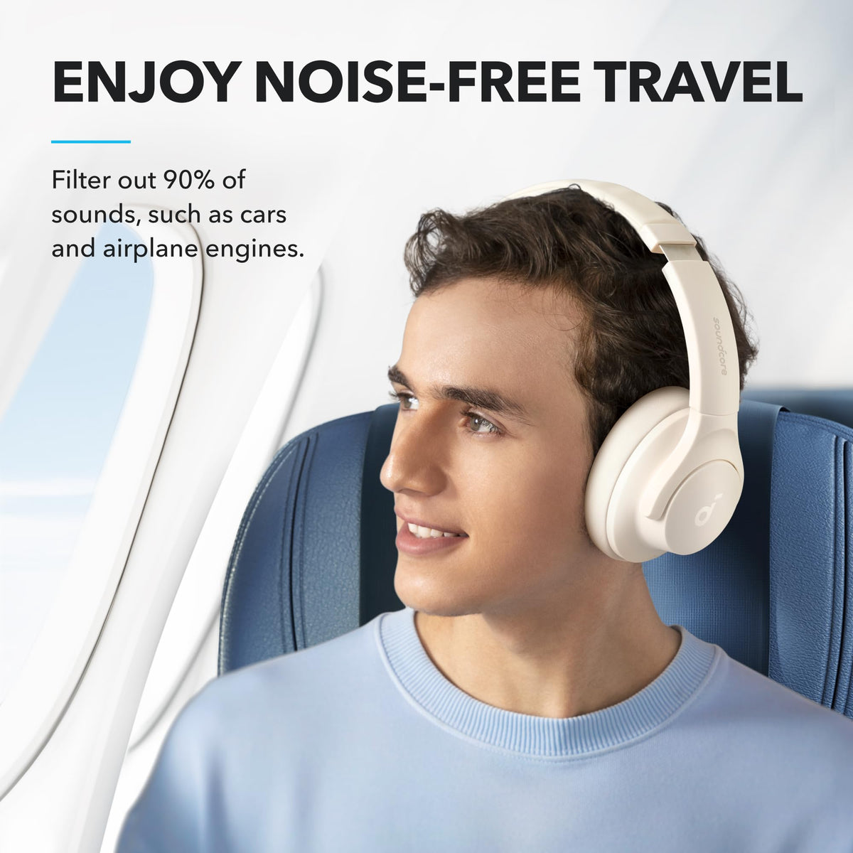 Soundcore by Anker Q20i Hybrid Active Noise Cancelling Headphones, Black