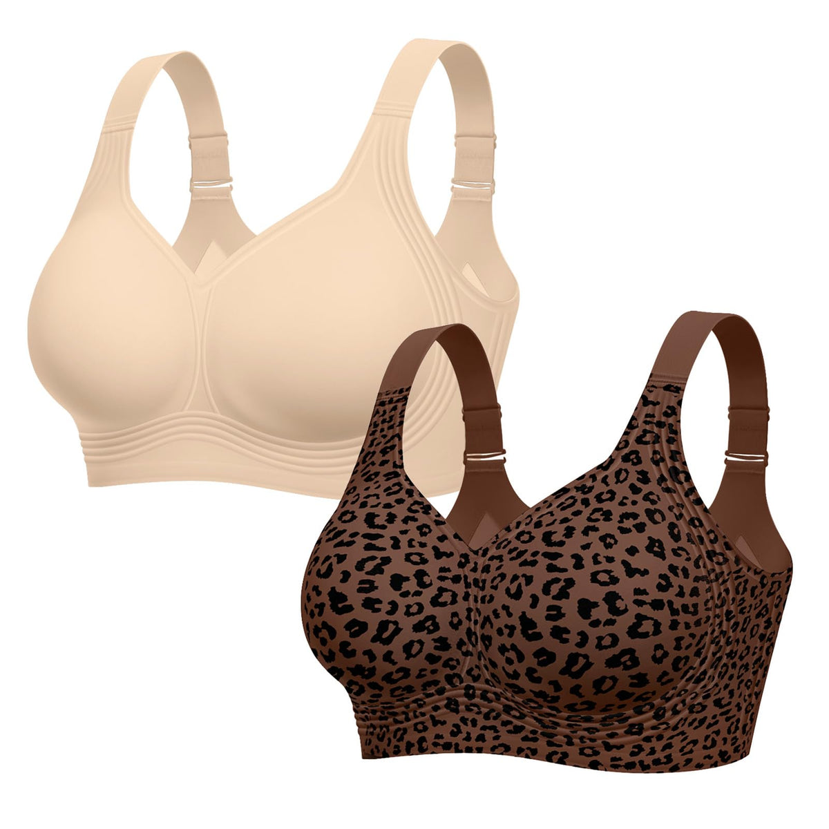 LetsJoli Jelly Bras for Women No Underwire Plus Size Push Up Supportive