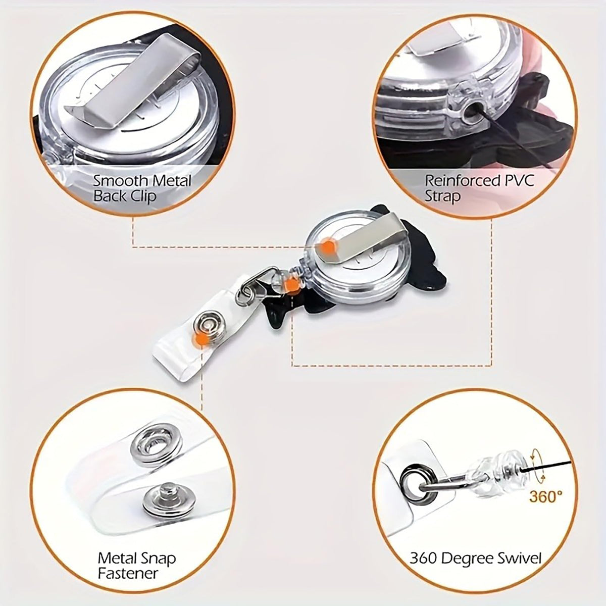 CHAONENG Funny Panda Nurse Badge Reel Retractable Clip Medical Worker ID A54