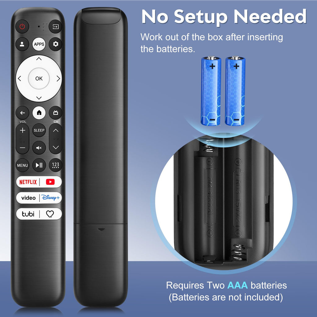(2 Pack) Replacement Remote Control for Roku TV, for TCL Roku/Onn Roku TVs