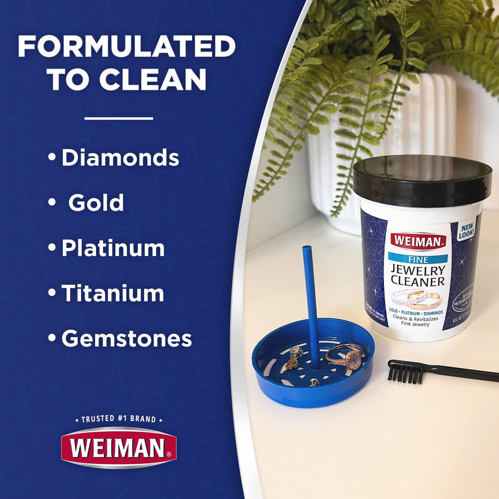 Weiman Jewelry Cleaner & Sparkle Stick - Portable, On-The-Go Cleaning for Diamond Engagement Rings, Wedding Rings, Gemstones, Necklaces, Earrings, Bracelets