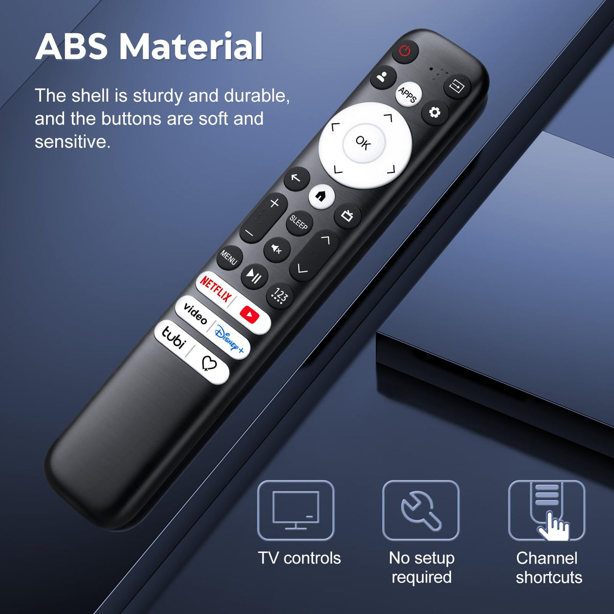 (2 Pack) Replacement Remote Control for Roku TV, for TCL Roku/Onn Roku TVs