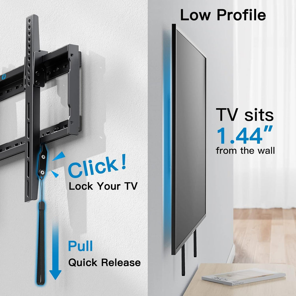 Pipishell TV Wall Mount for 26-74 inch LED LCD OLED 4K TVs up to 99lbs, Full Motion TV Mount Bracket Articulating Swivel Extension Tilting Leveling Max VESA 400x400mm, Fits 12/16 Inch Wood Studs