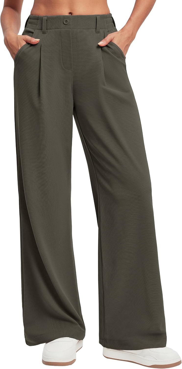 Ewedoos Wide Leg Dress Work Pants for Women Business Casual Office Outfits