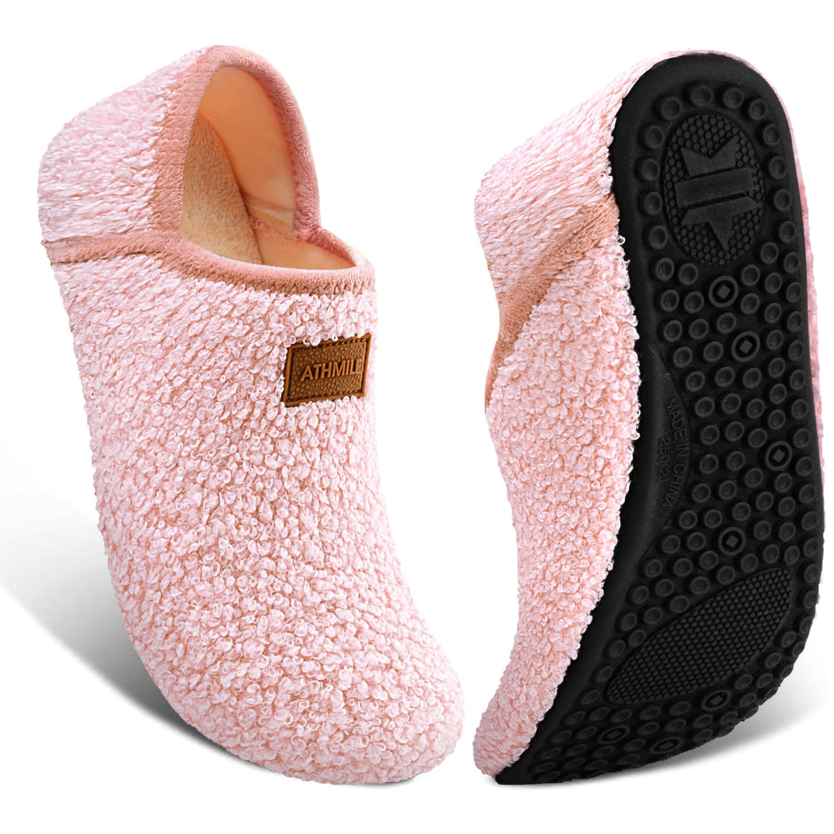 ATHMILE House Slippers for Women Men Indoor Barefoot House Shoes Soft Socks
