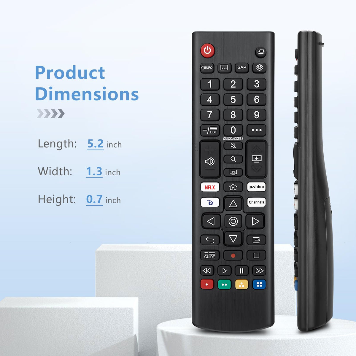 (2 Pack) Replacement Remote Control for Roku TV, for TCL Roku/Onn Roku TVs