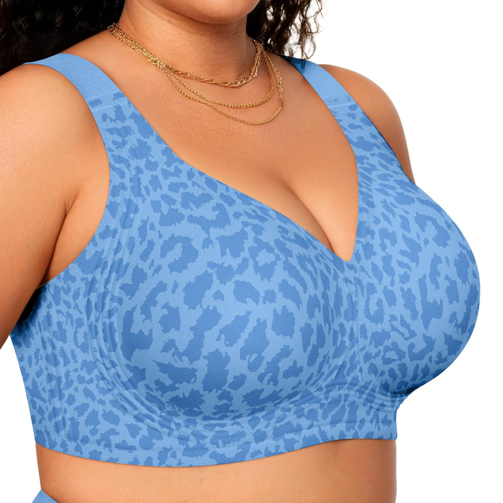 OEAK Womens Wireless Jelly Bras Plus Size Support Push Up Comfortable Bra
