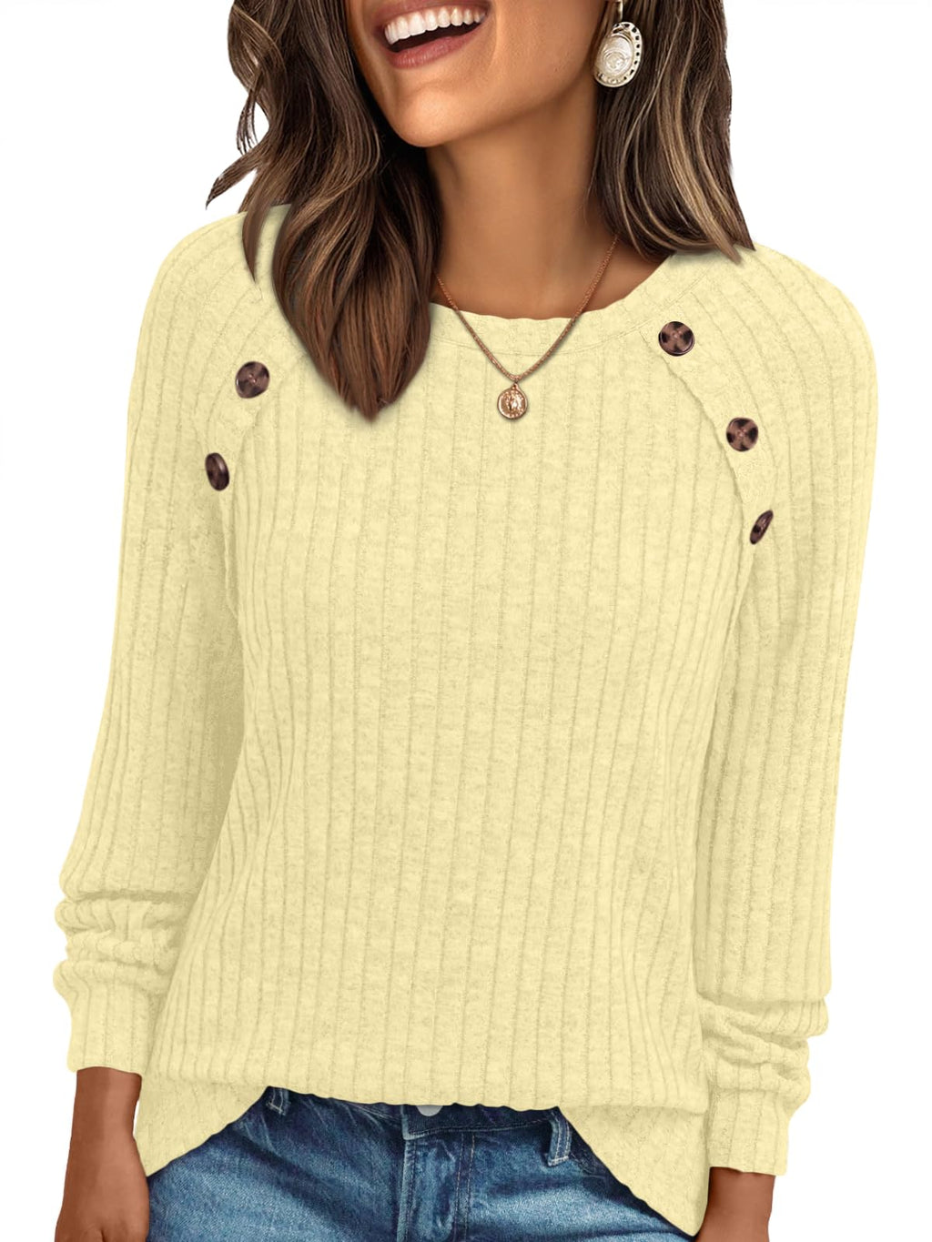 AUTOMET Womens Long Sleeve Shirts Fall Sweaters Business Casual Tops Blouse