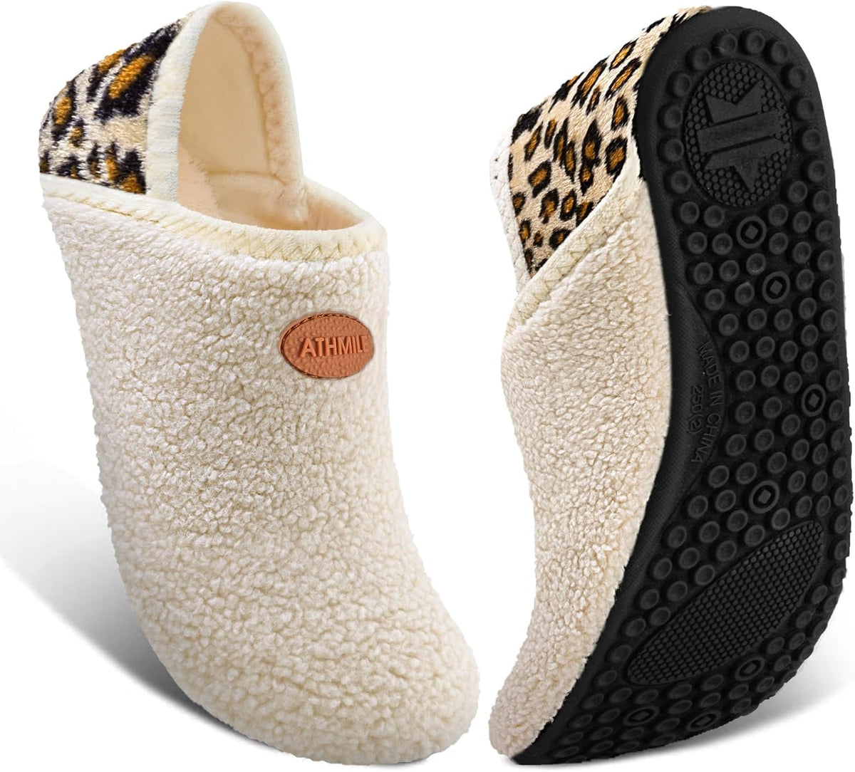 ATHMILE House Slippers for Women Men Indoor Barefoot House Shoes Soft Socks