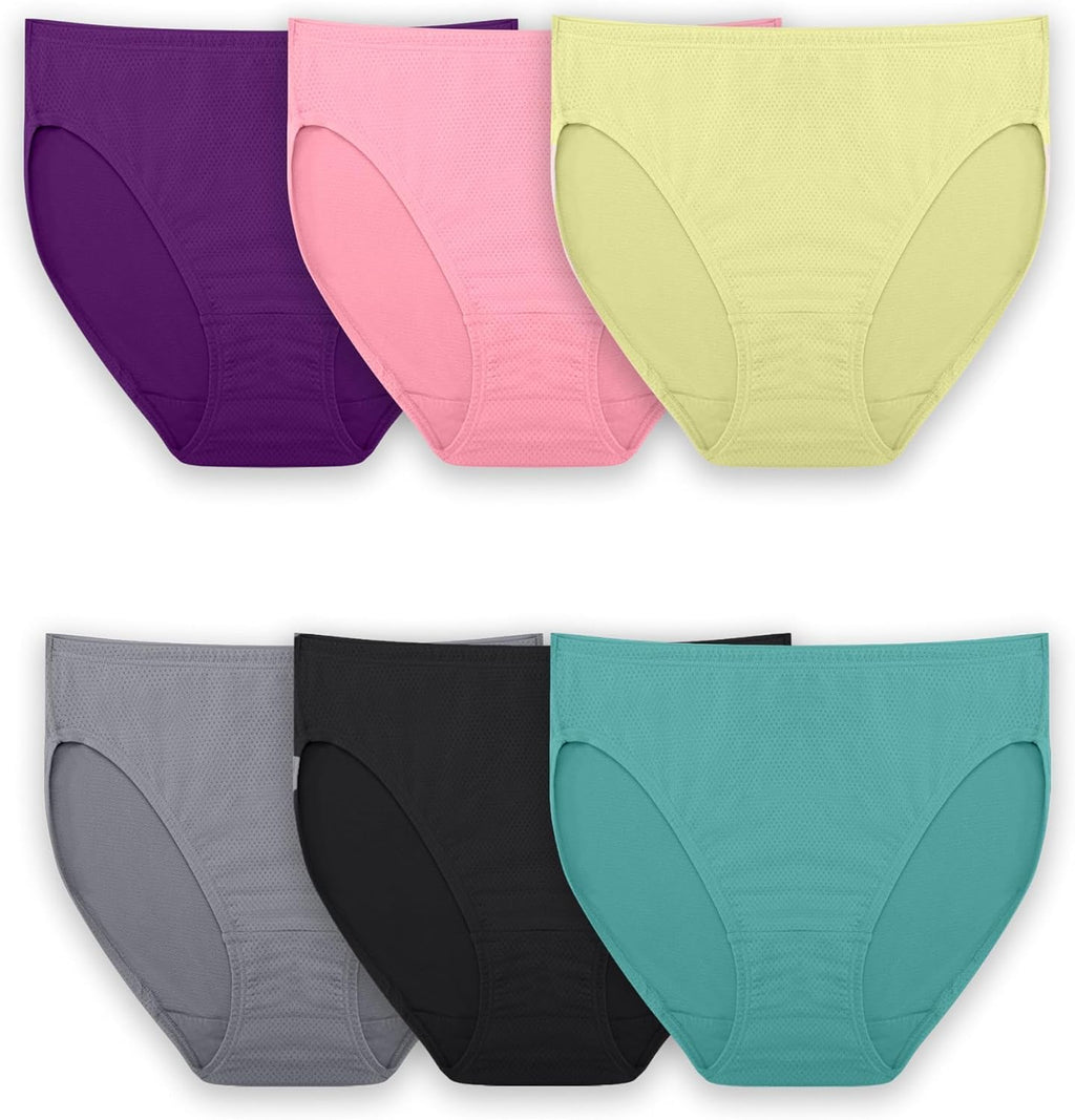 Fruit of the Loom womens Breathable Underwear, Moisture Wicking Keeps You Cool & Comfortable, Available in Plus Size
