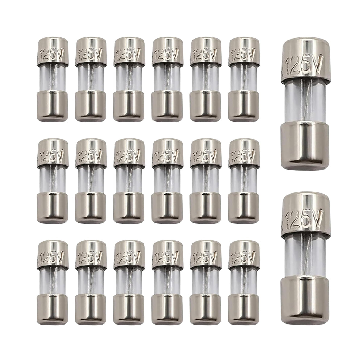 TWI Fuses Mini Christmas Light Strings Replacement Glass Fuses 3A 110V 125V 20pc