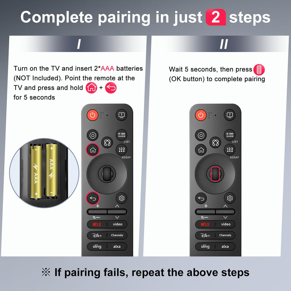 (2 Pack) Replacement Remote Control for Roku TV, for TCL Roku/Onn Roku TVs