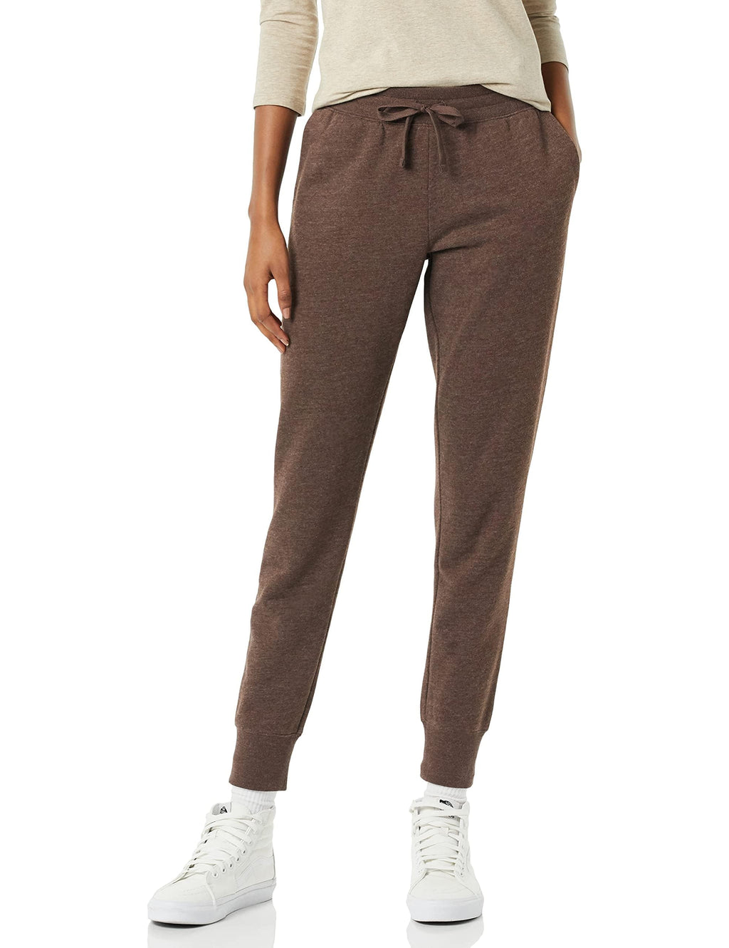 Amazon Essentials Women's Cotton Fleece Jogger Sweatpants with Drawstring (Available in Plus Size)