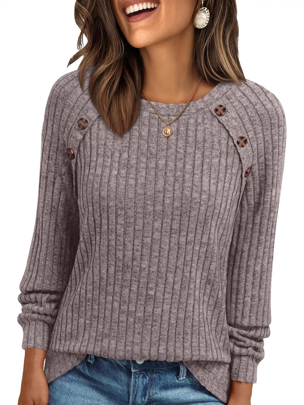 AUTOMET Womens Long Sleeve Shirts Fall Sweaters Business Casual Tops Blouse