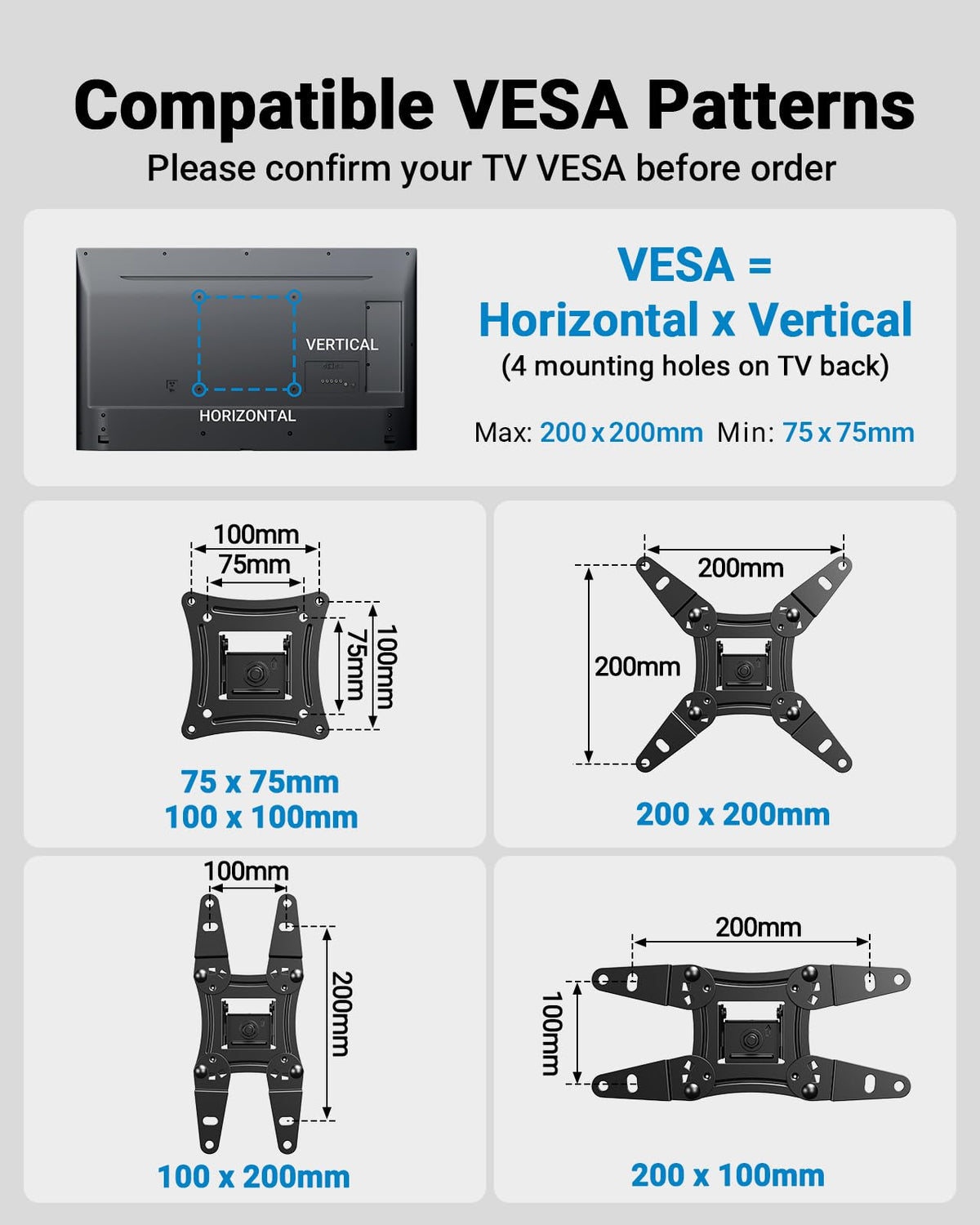 Pipishell TV Wall Mount for 26-74 inch LED LCD OLED 4K TVs up to 99lbs, Full Motion TV Mount Bracket Articulating Swivel Extension Tilting Leveling Max VESA 400x400mm, Fits 12/16 Inch Wood Studs