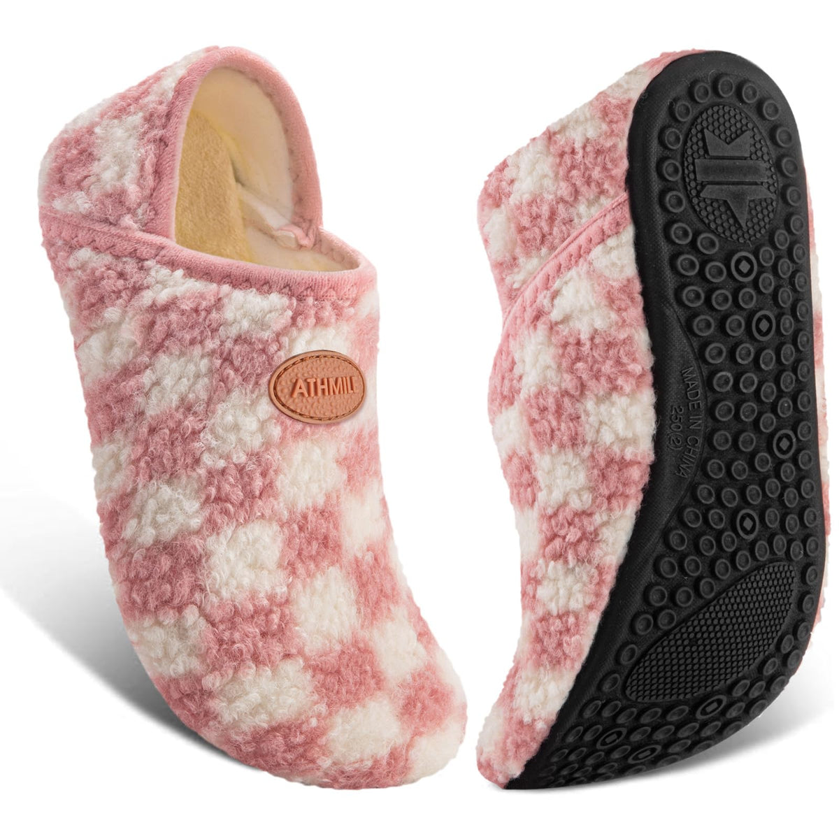 ATHMILE House Slippers for Women Men Indoor Barefoot House Shoes Soft Socks