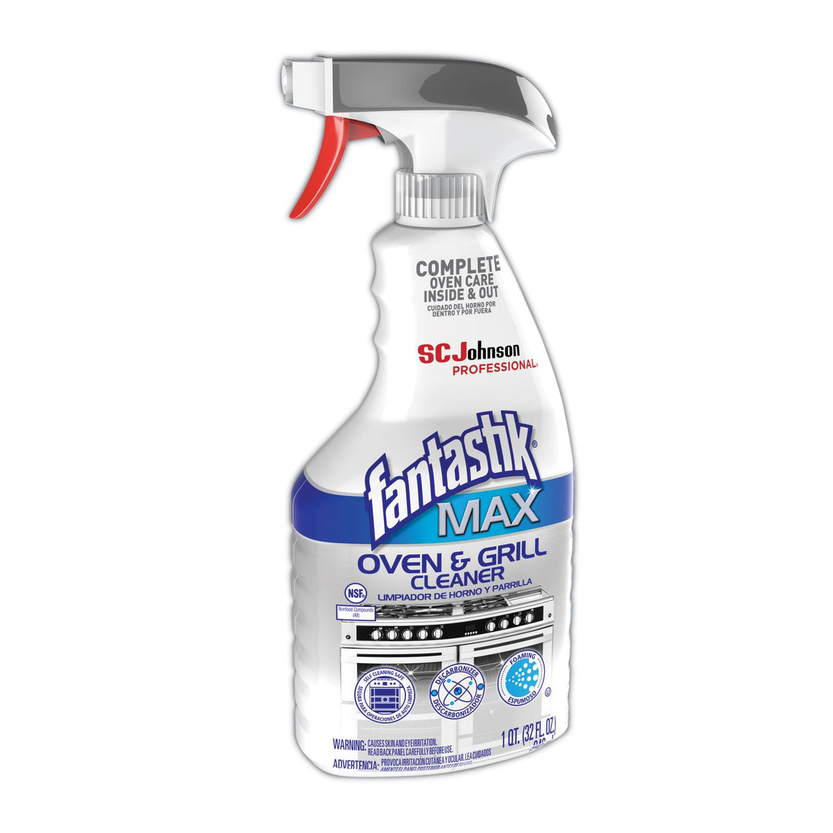 Fantastik MAX Oven and Grill Cleaner, 32 oz Bottle, 8/Carton