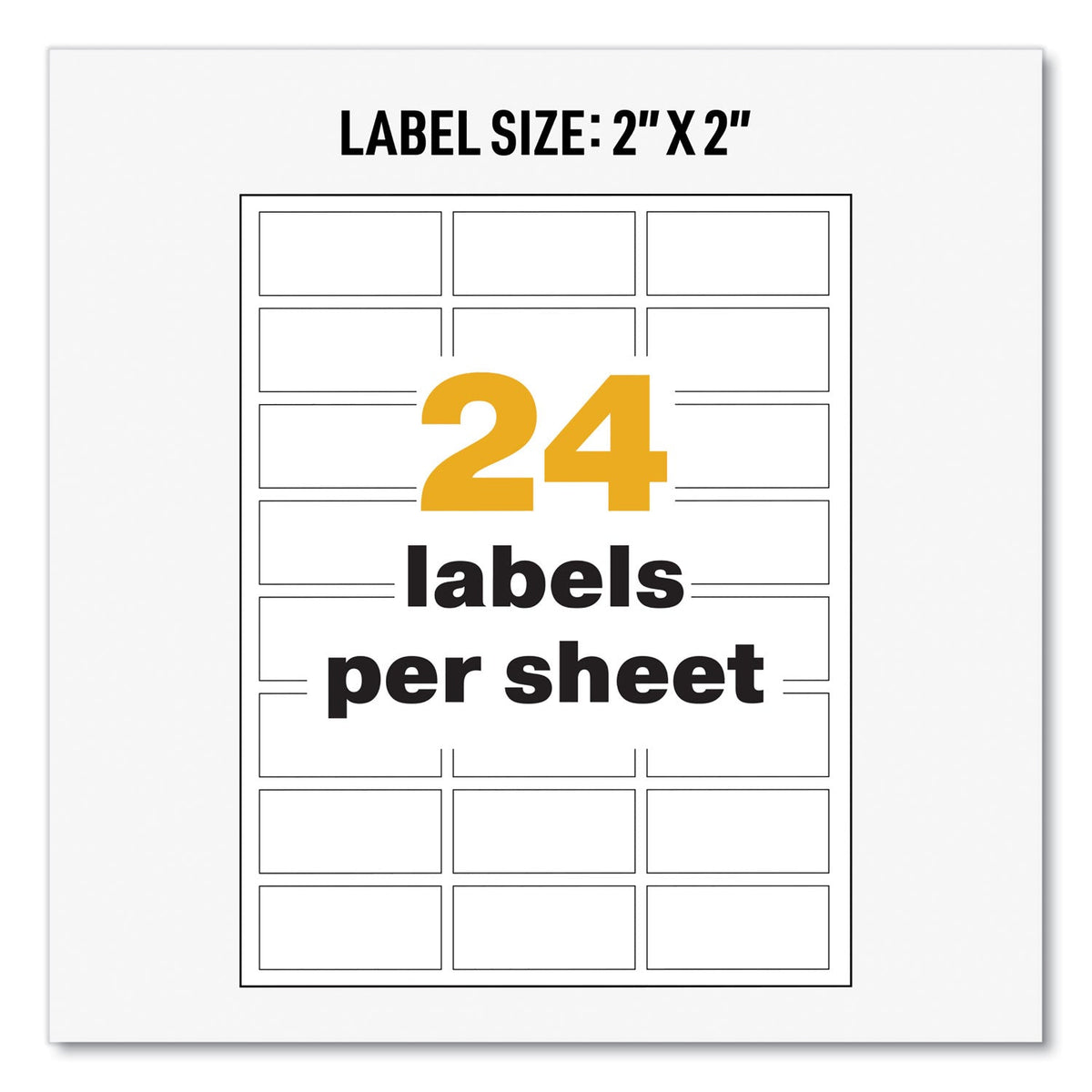 Avery UltraDuty GHS Chemical Waterproof and UV Resistant Labels, 1 x 2.5, White, 24/Sheet, 25 Sheets/Pack