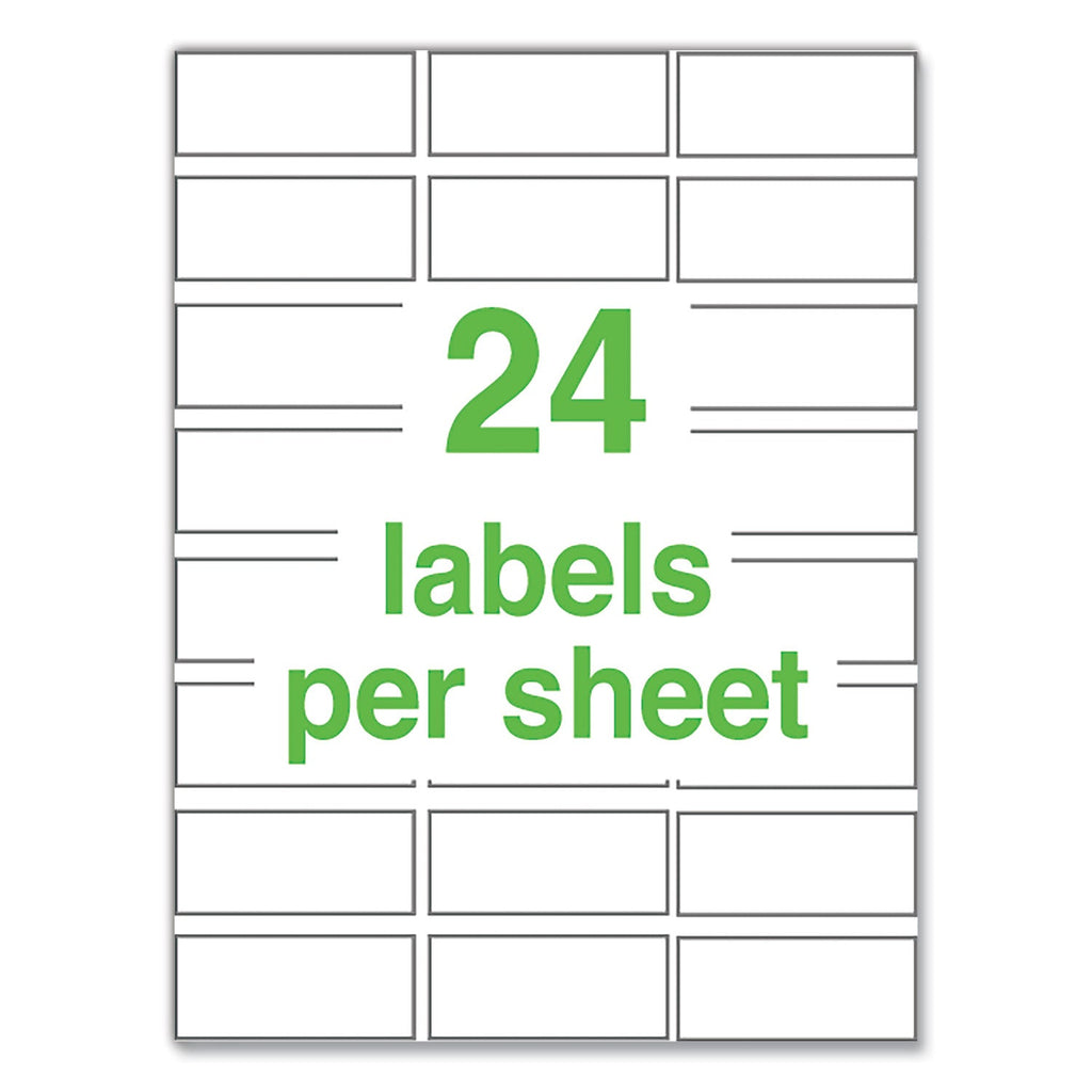 Avery UltraDuty GHS Chemical Waterproof and UV Resistant Labels, 1 x 2.5, White, 24/Sheet, 25 Sheets/Pack