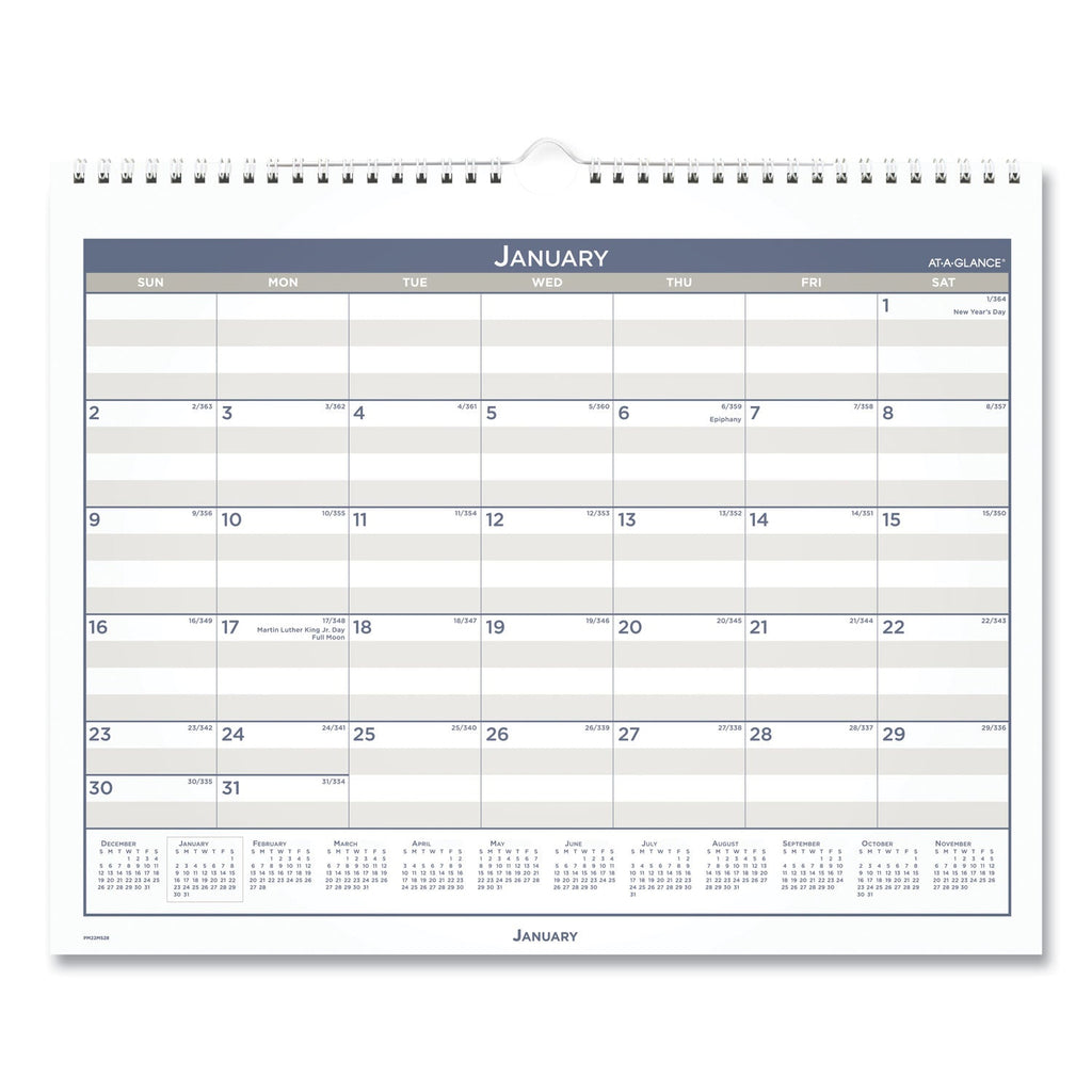 AT-A-GLANCE Multi Schedule Wall Calendar, 15 x 12, White/Gray Sheets, 12-Month (Jan to Dec): 2023