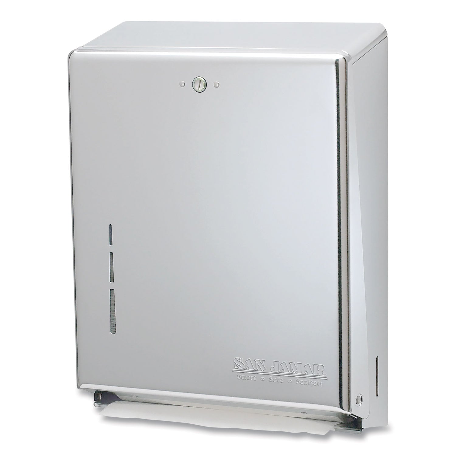 San Jamar C-Fold/Multifold Towel Dispenser, 11.38 x 4 x 14.75, Stainless Steel