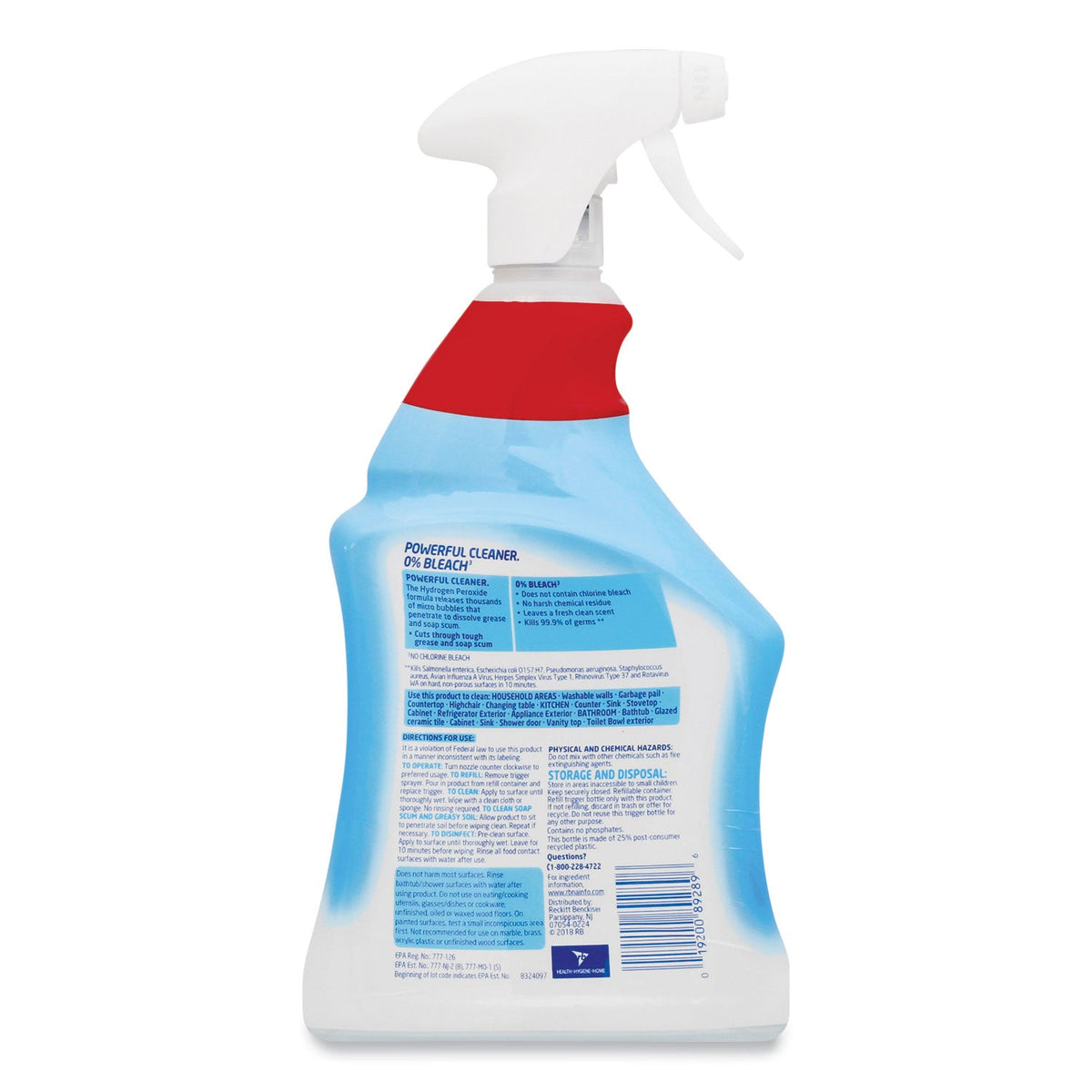 LYSOL Multi-Purpose Hydrogen Peroxide Cleaner, Citrus Sparkle Zest, 32 oz Trigger Spray Bottle, 9/Carton