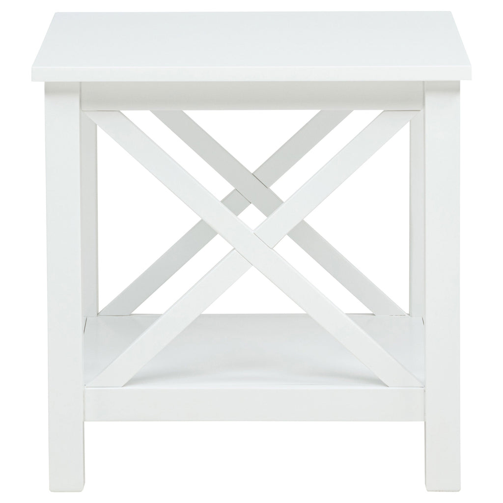 Skyview 2-piece Rectangular Lift Top Coffee Table Set White