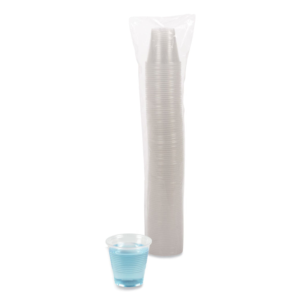 Boardwalk Translucent Plastic Cold Cups, 5 oz, Polypropylene, 100 Cups/Sleeve, 25 Sleeves/Carton