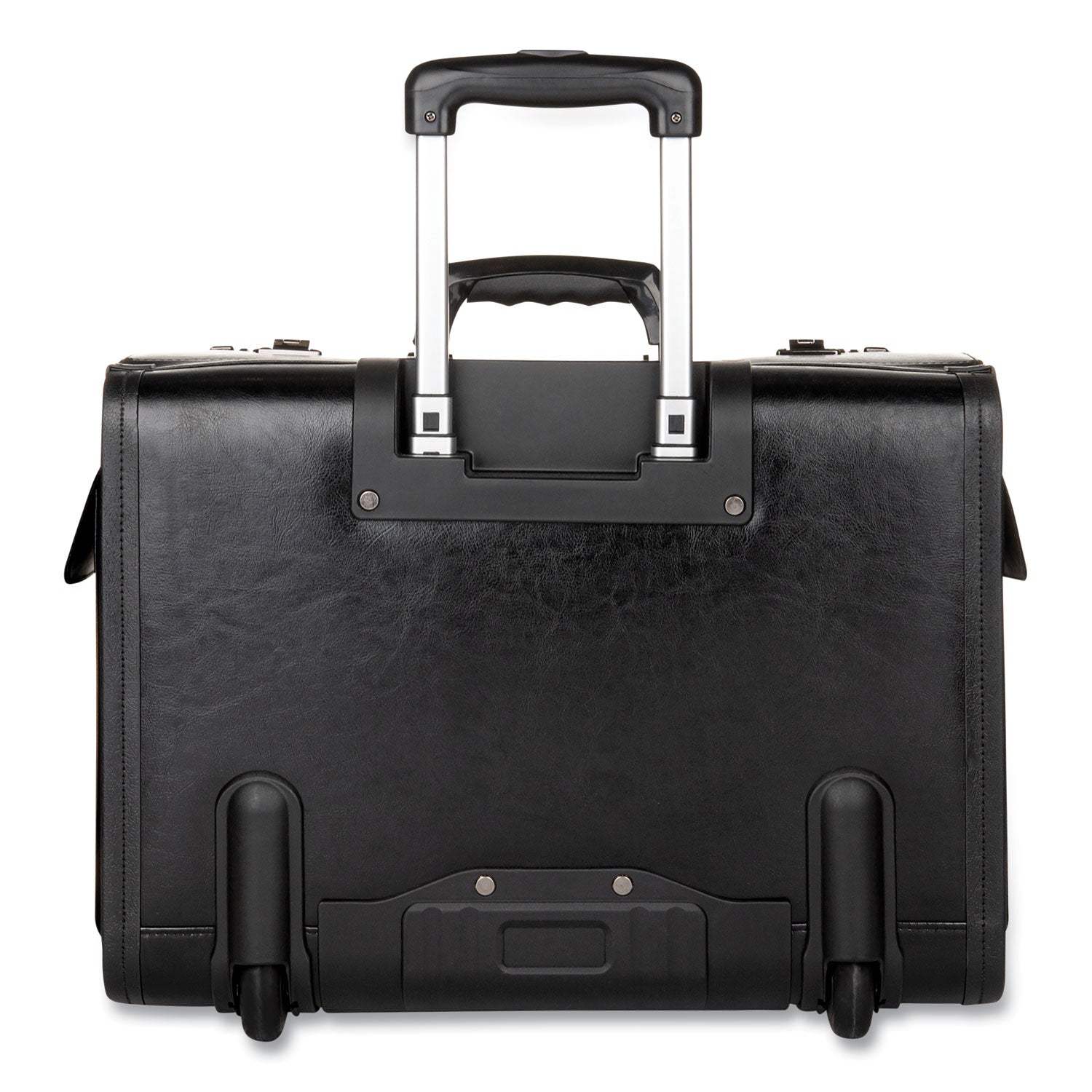 STEBCO Catalog Case on Wheels, Fits Devices Up to 17.3", Leather, 19 x 9 x 15.5, Black