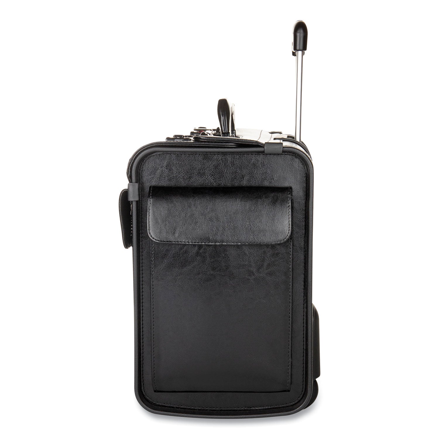 STEBCO Catalog Case on Wheels, Fits Devices Up to 17.3", Leather, 19 x 9 x 15.5, Black