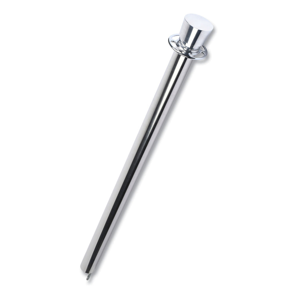 Tatco Crowd Control Posts, Chrome, 41" High, Silver, 2/Box