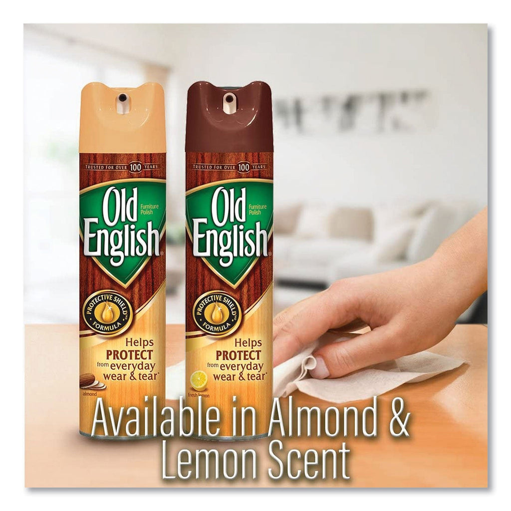 OLD ENGLISH Furniture Polish, Fresh Lemon Scent, 12.5 oz Aerosol Spray, 12/Carton