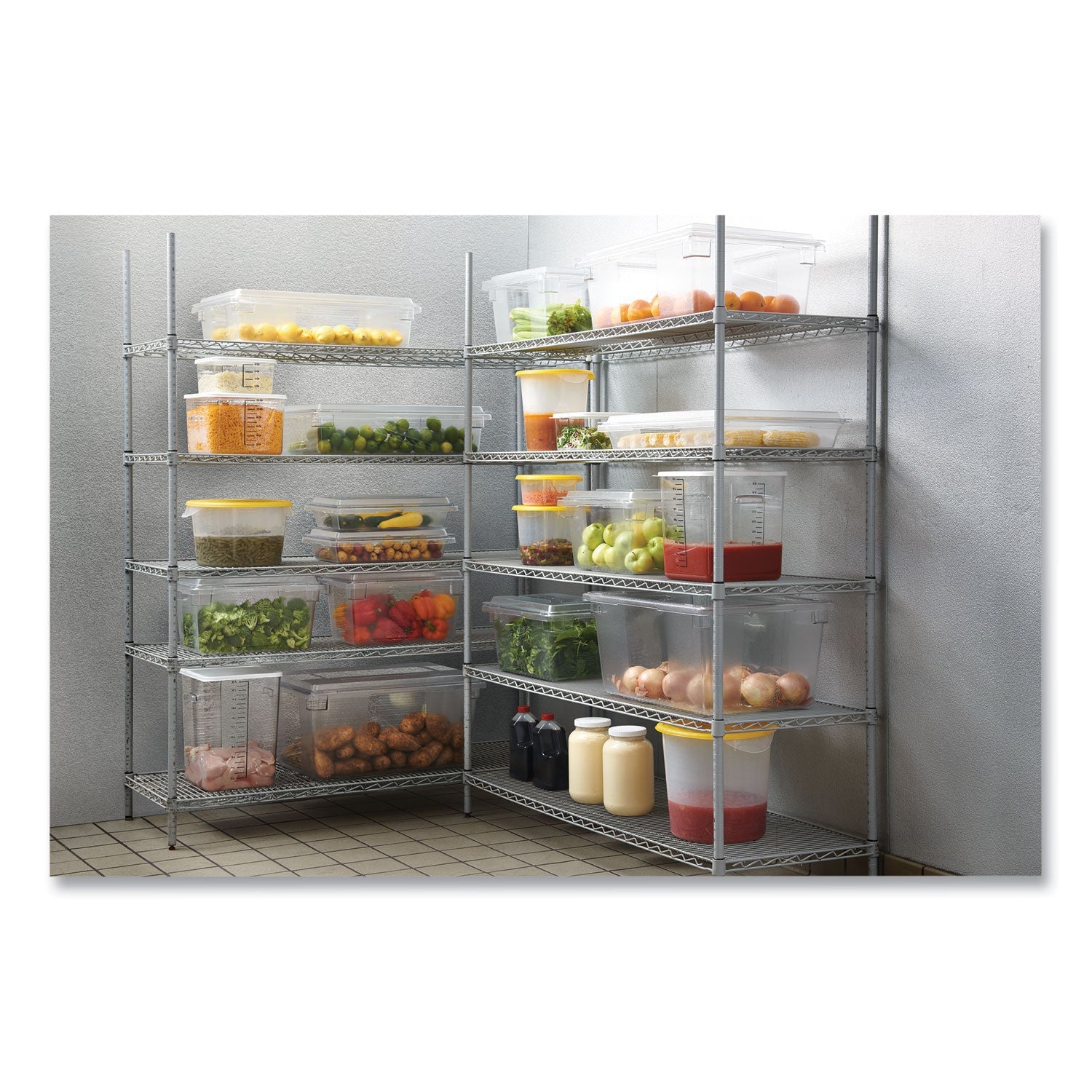 Rubbermaid Food/Tote Boxes, 5 gal, 12 x 18 x 9, Clear, Plastic