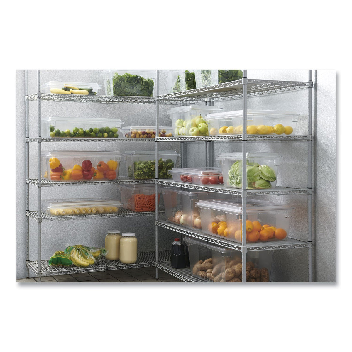 Rubbermaid Food/Tote Boxes, 5 gal, 12 x 18 x 9, Clear, Plastic