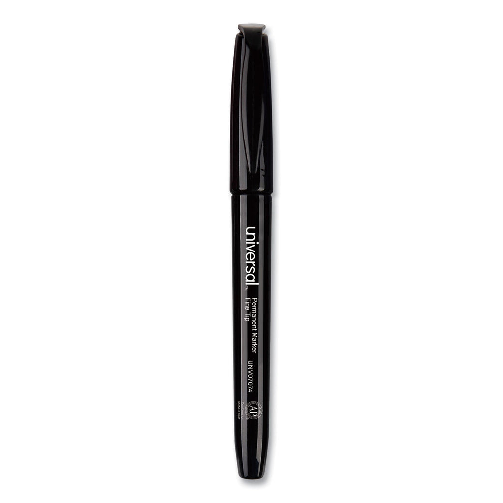 Universal Pen-Style Permanent Marker Value Pack, Fine Bullet Tip, Black, 60/Pack