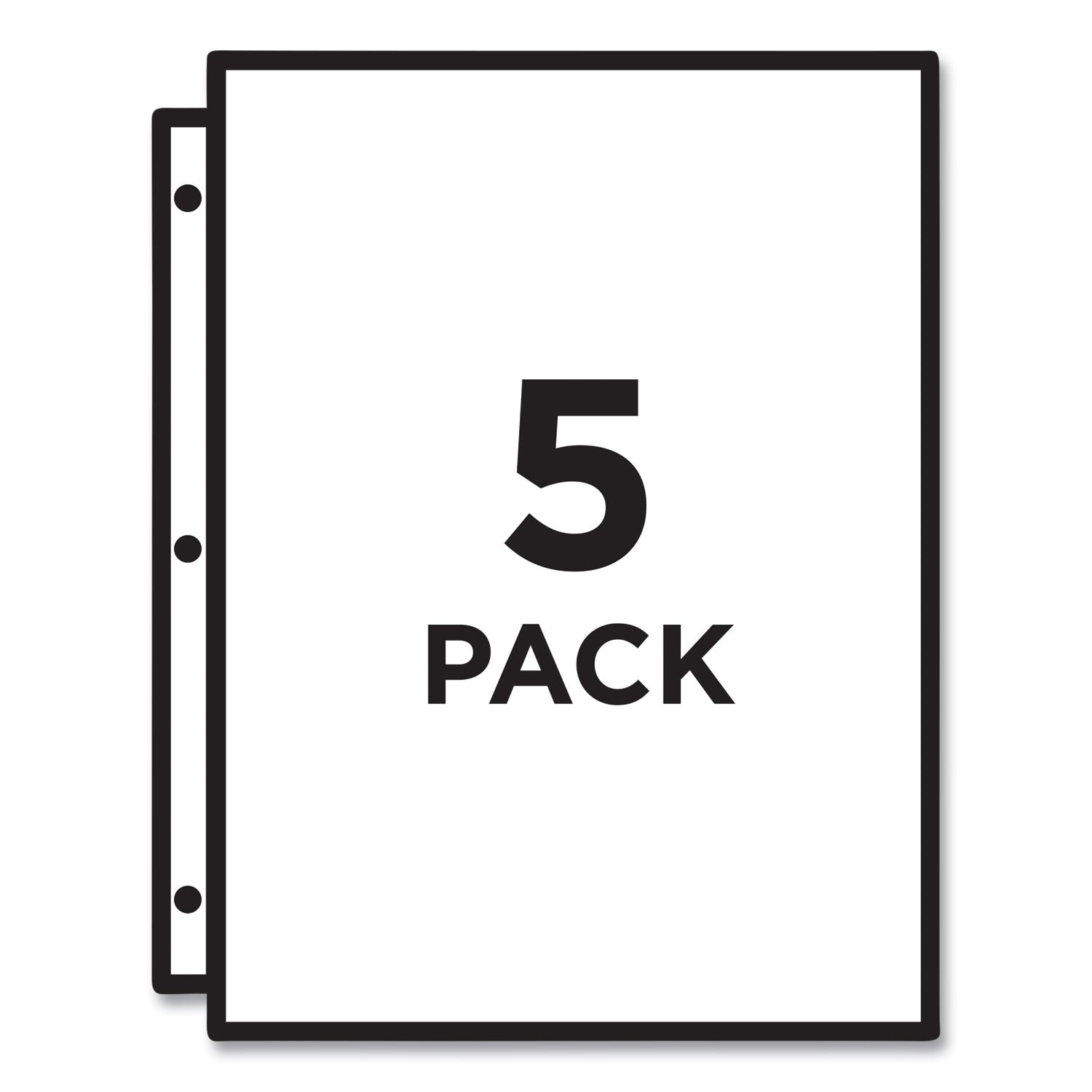 Avery Binder Pockets, 3-Hole Punched, 9.25 x 11, Assorted Colors, 5/Pack