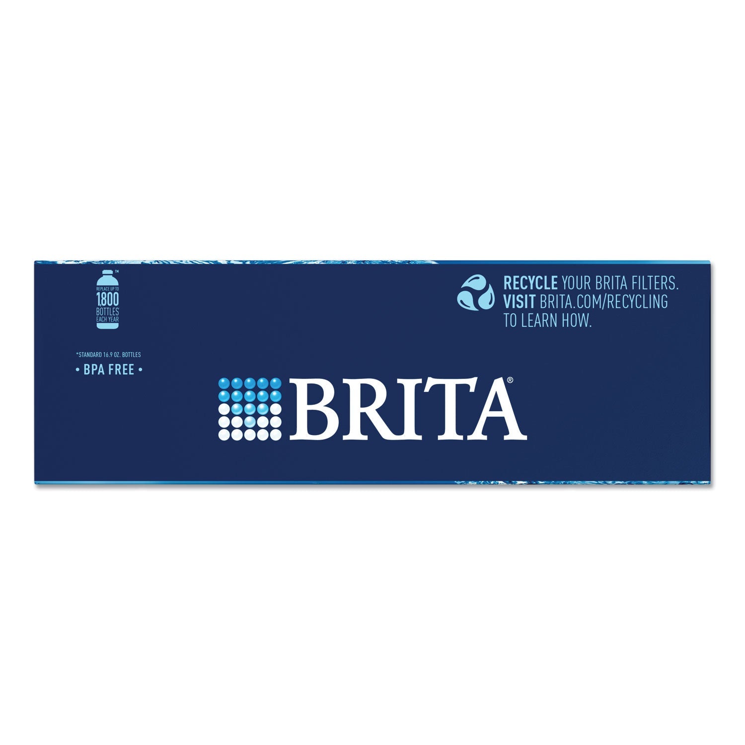 Brita Water Filter Pitcher Advanced Replacement Filters, 3/Pack, 8 Packs/Carton
