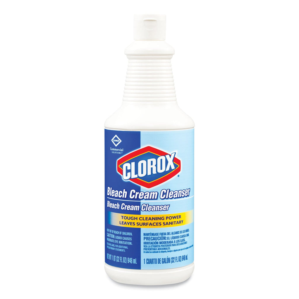 Clorox Bleach Cream Cleanser, Fresh Scent, 32 oz Bottle, 8/Carton