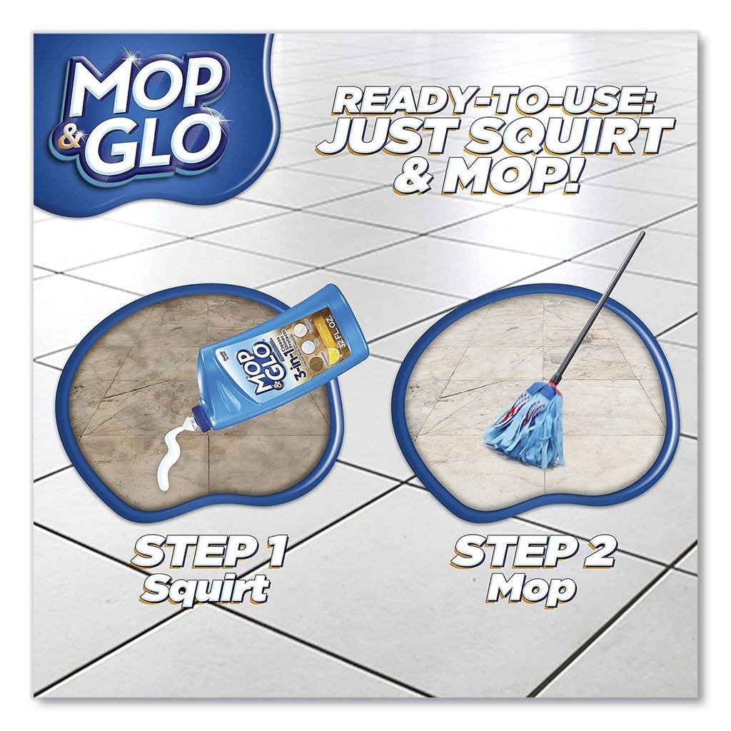MOP & GLO Triple Action Floor Cleaner, Fresh Citrus Scent, 32 oz Bottle