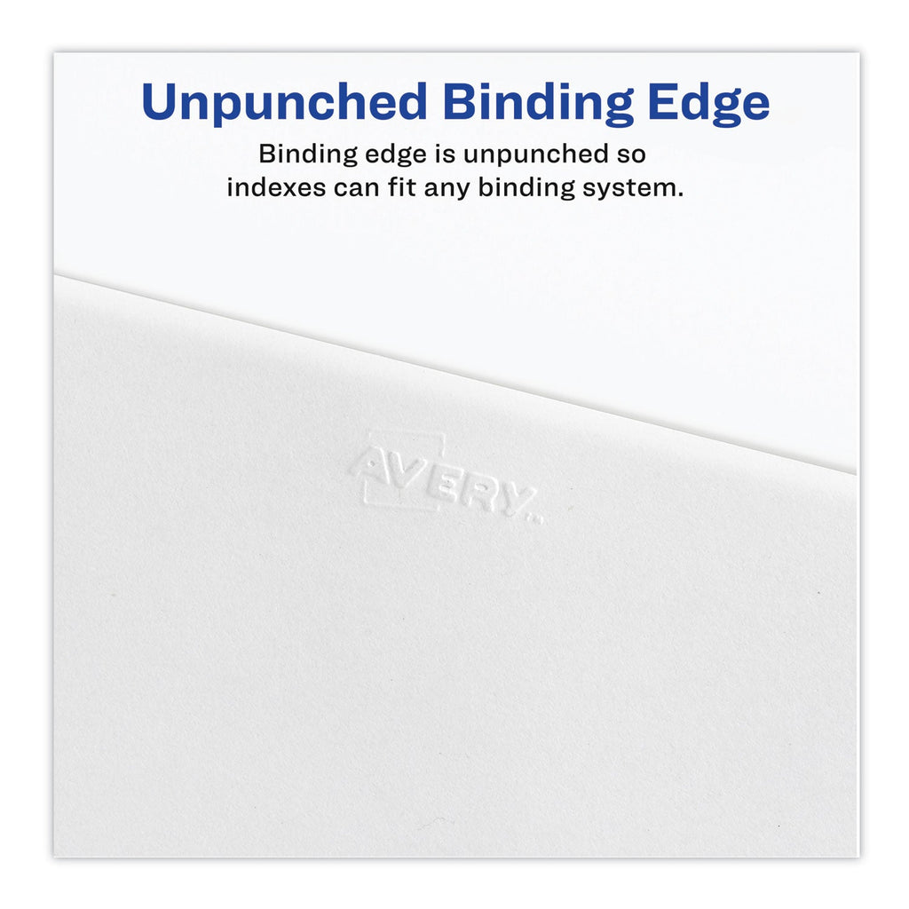 Avery Preprinted Legal Exhibit Side Tab Index Dividers, Avery Style, 10-Tab, 65, 11 x 8.5, White, 25/Pack, (1065)