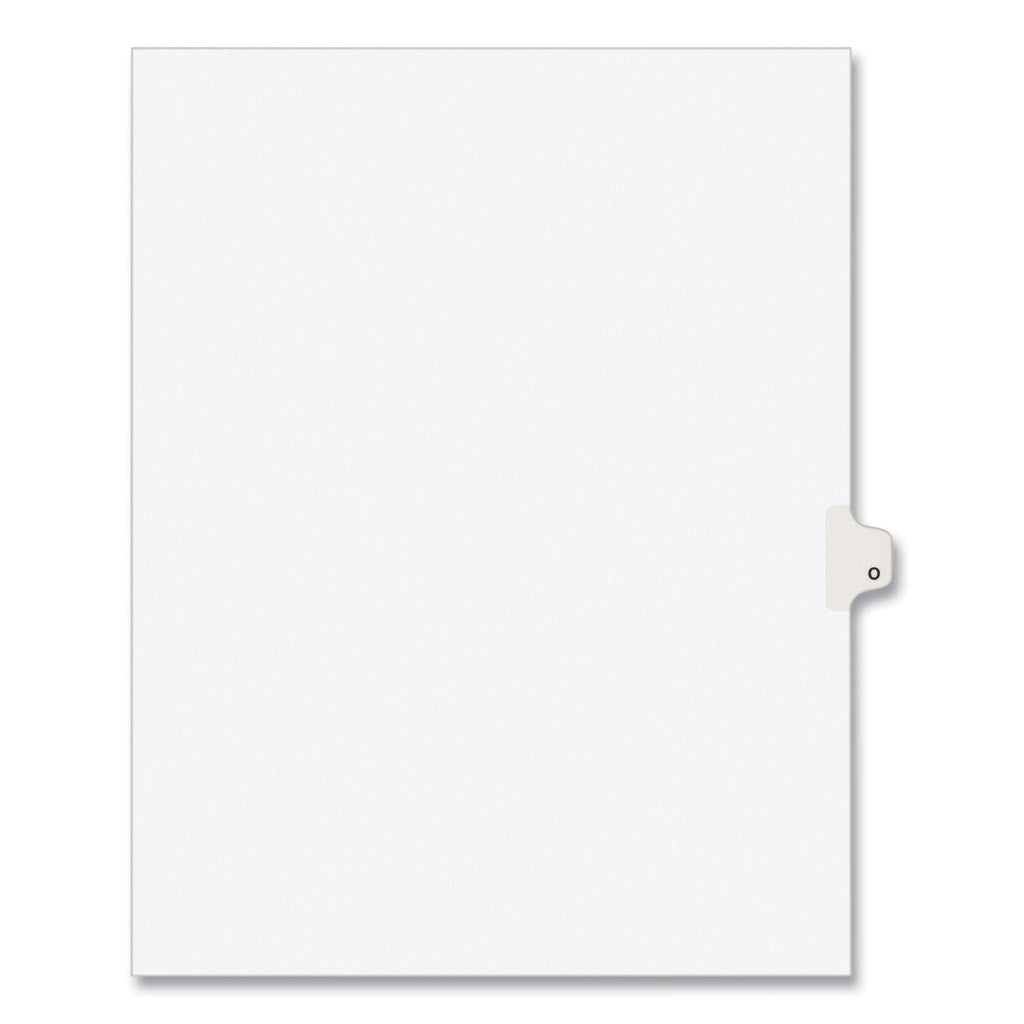 Avery Preprinted Legal Exhibit Side Tab Index Dividers, Avery Style, 26-Tab, O, 11 x 8.5, White, 25/Pack, (1415)