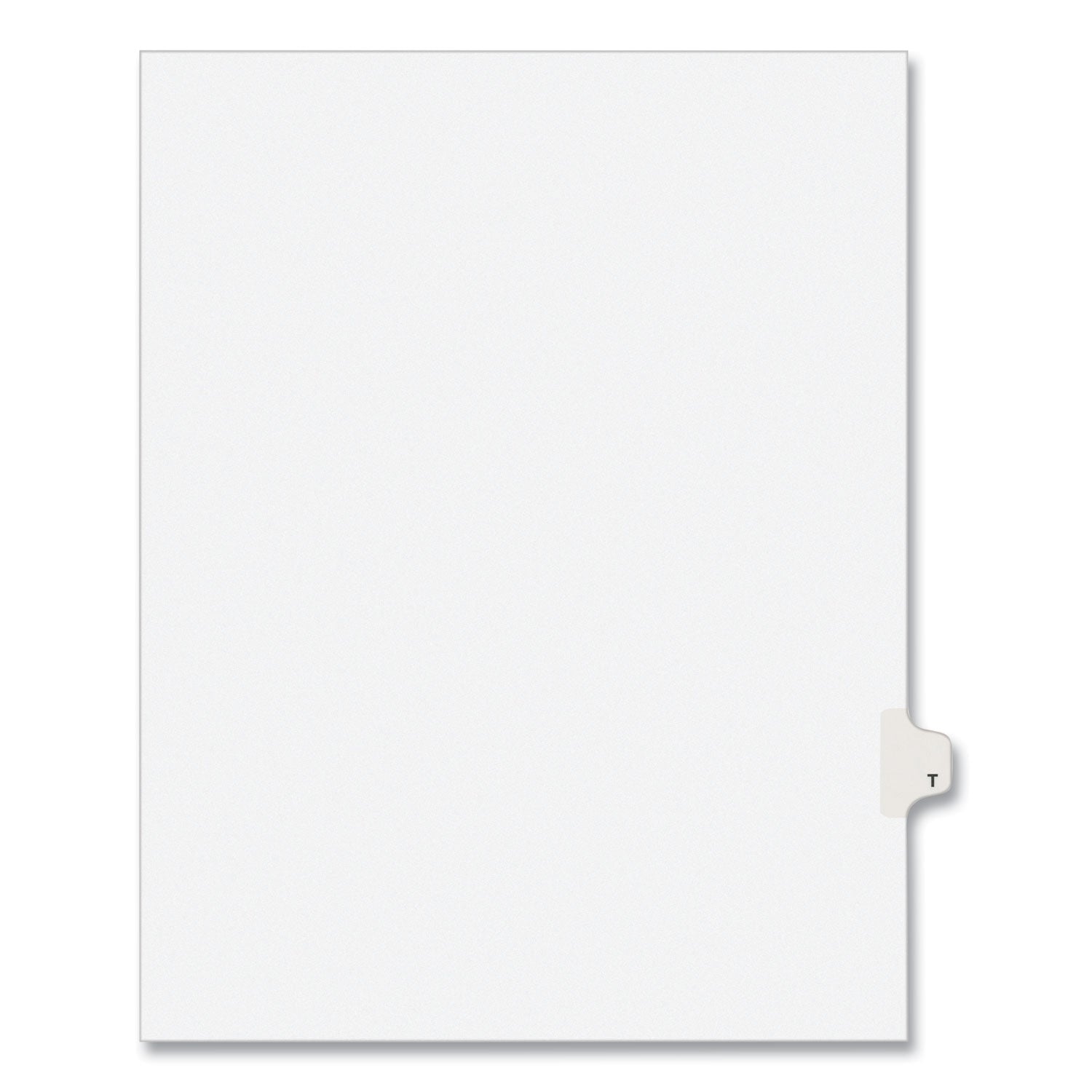 Avery Preprinted Legal Exhibit Side Tab Index Dividers, Avery Style, 26-Tab, T, 11 x 8.5, White, 25/Pack, (1420)