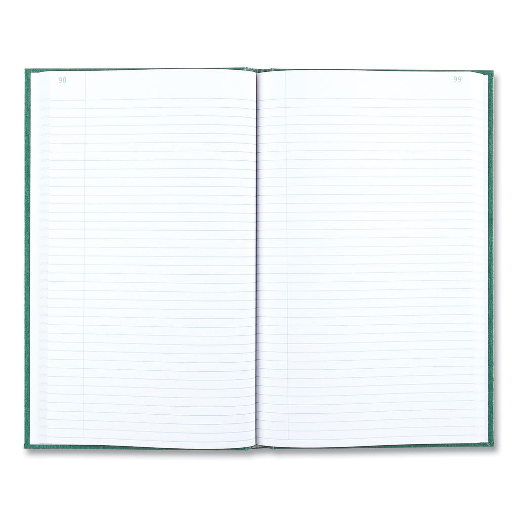 National Emerald Series Account Book, Green Cover, 12.25 x 7.25 Sheets, 300 Sheets/Book